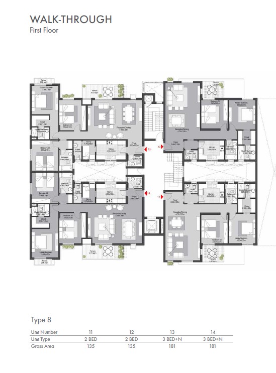 Floor plan for apartment at Azailya