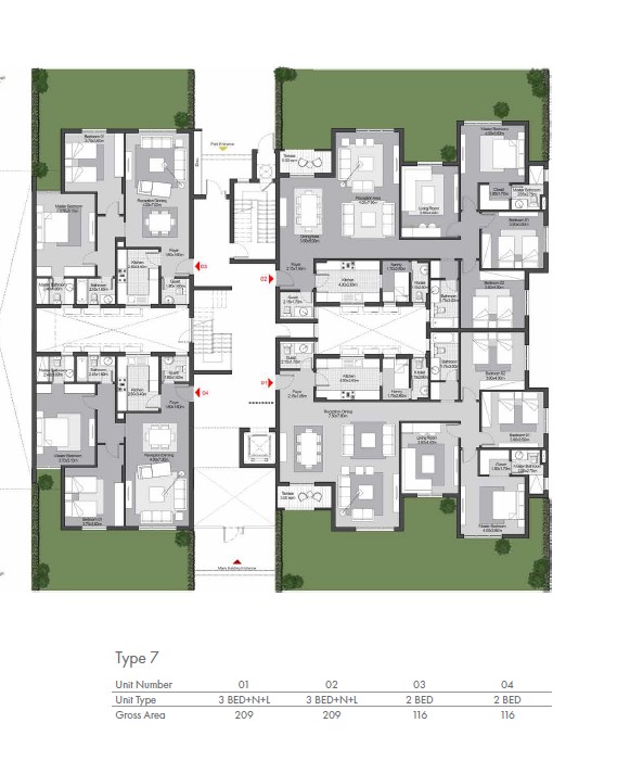 Floor plan for apartment at Azailya