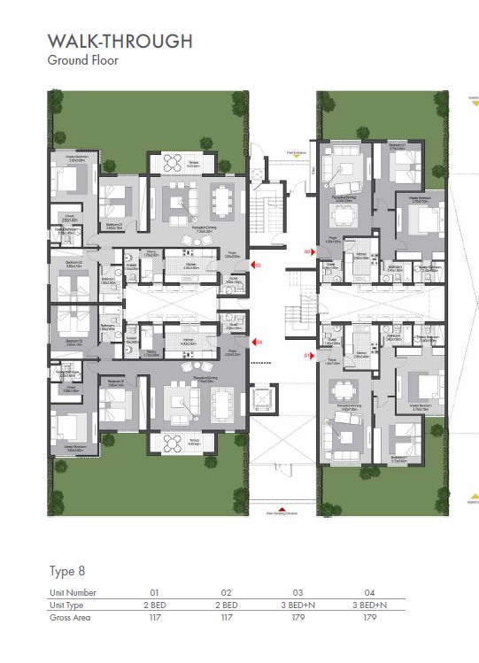 Floor plan for apartment at Azailya