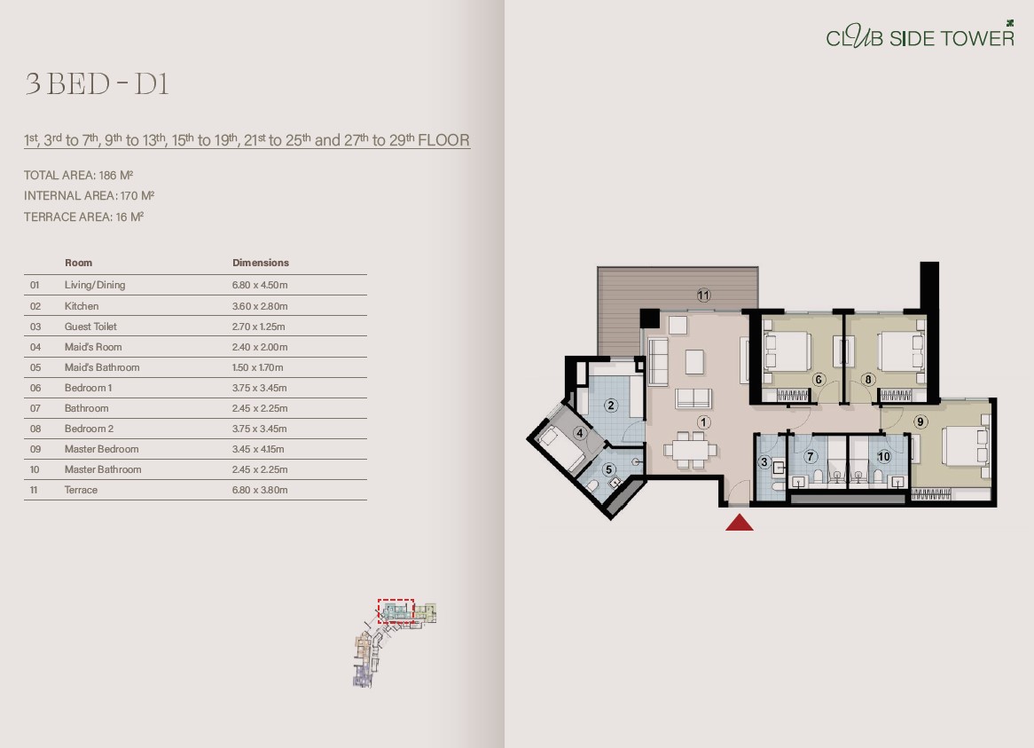 Floor plan for apartment at ZED East