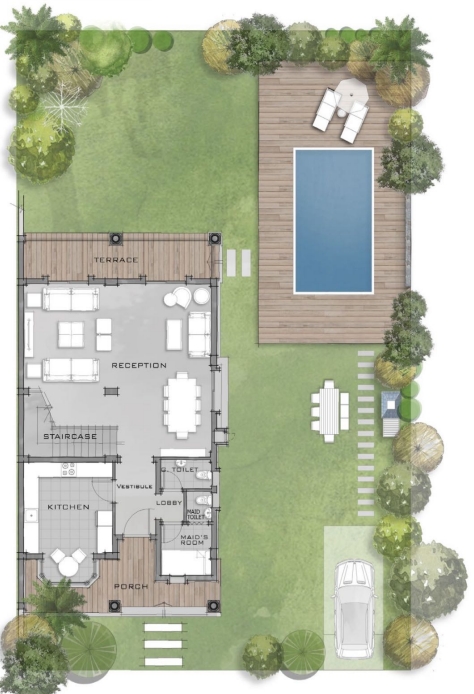 Floor plan for villa at Mountain View 1.1