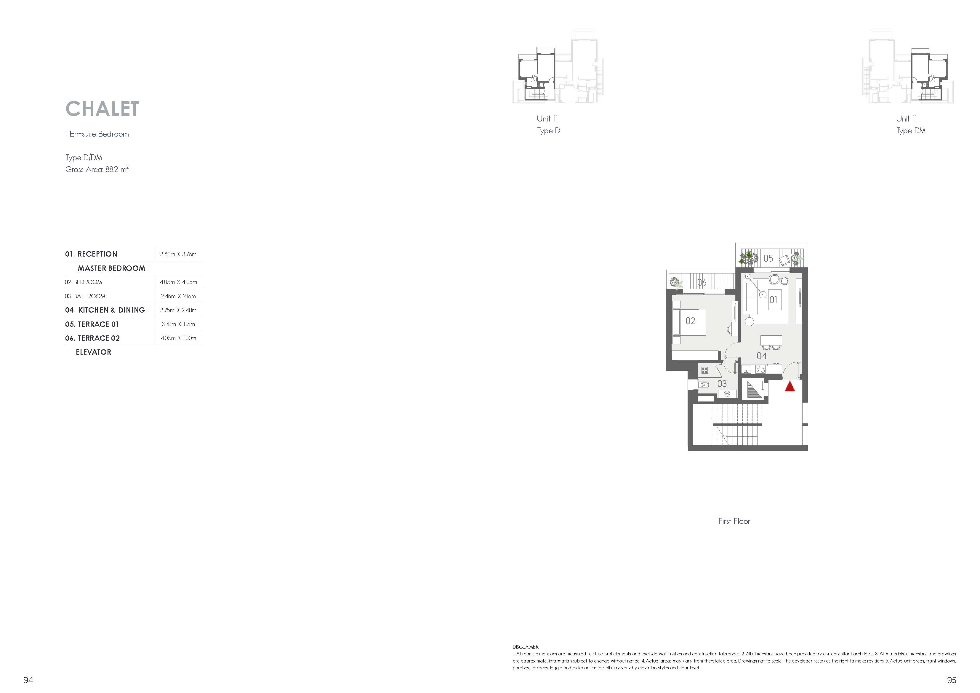 Floor plan for chalet at Kai Sokhna