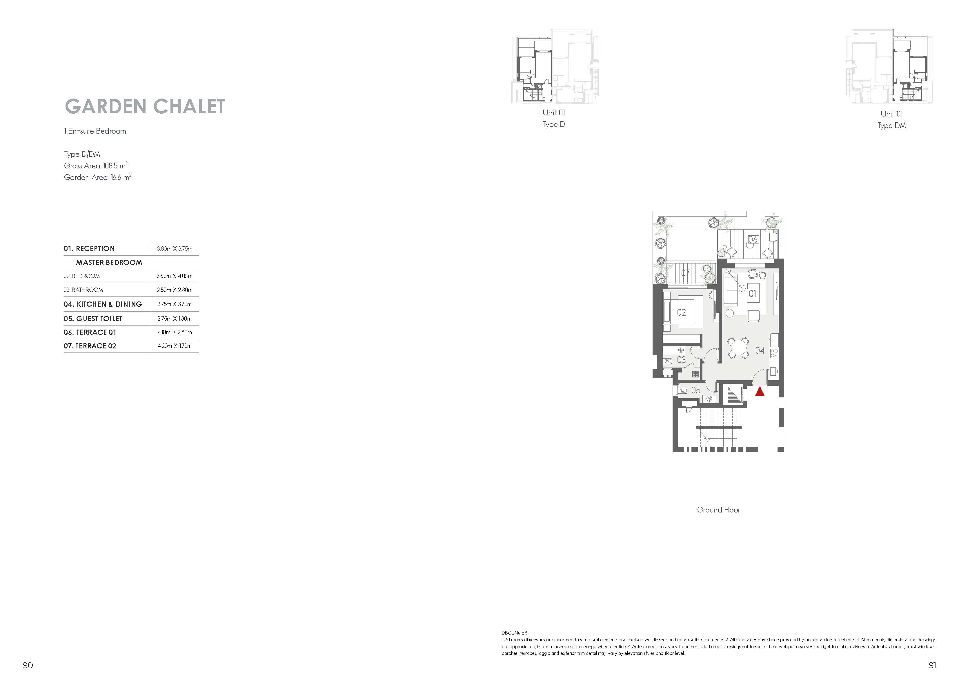 Floor plan for chalet at Kai Sokhna