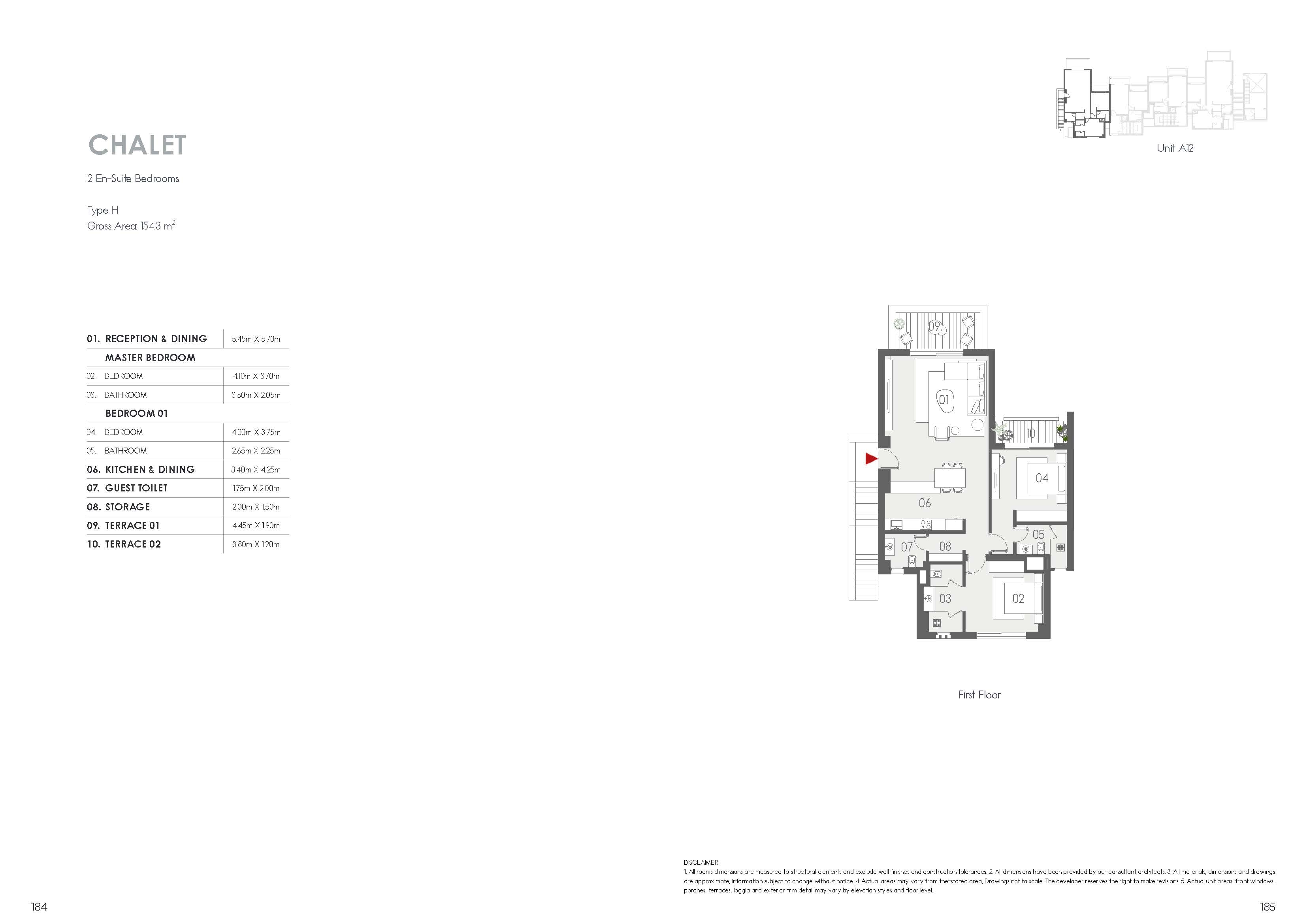 Floor plan for chalet at Kai Sokhna