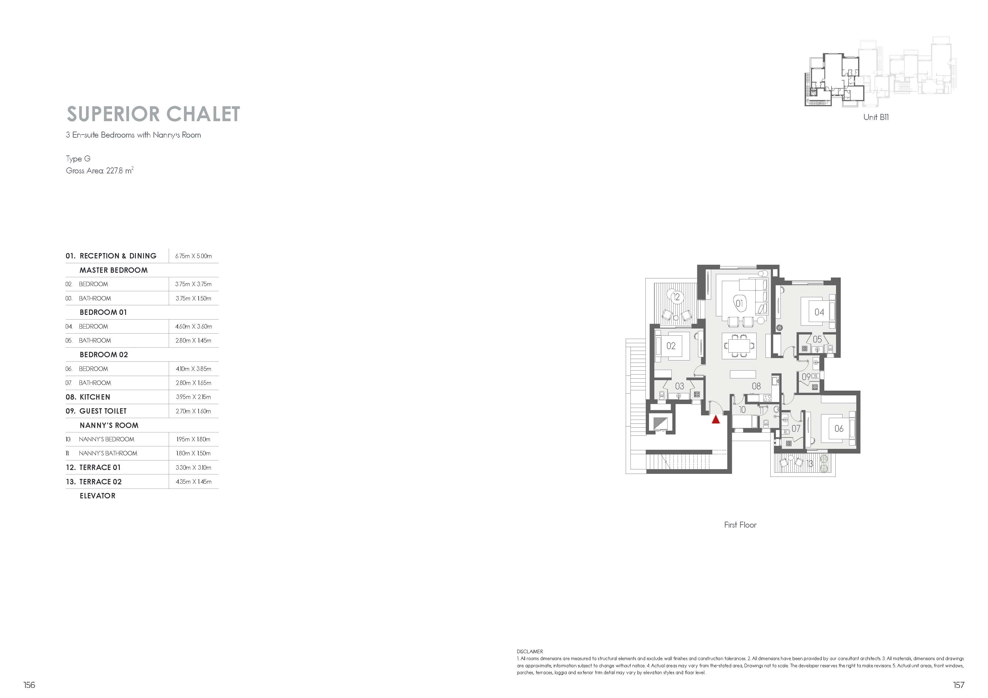 Floor plan for chalet at Kai Sokhna