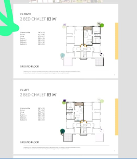 Floor plan for chalet at Gaia