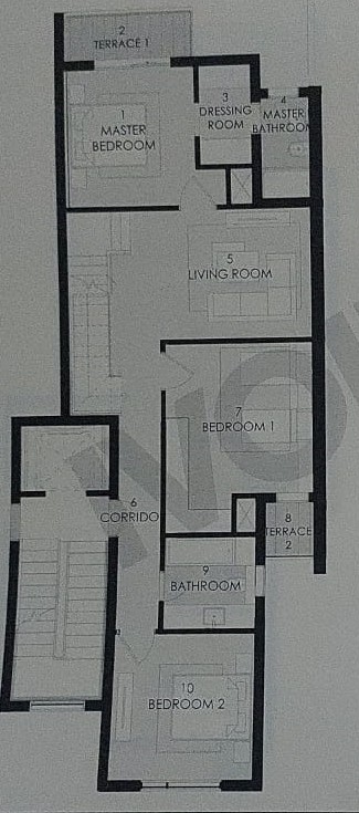 Floor plan for duplex at Ivoire West