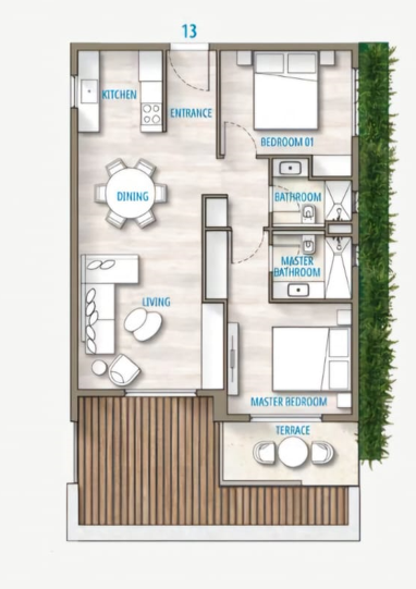 Floor plan for apartment at Southmed