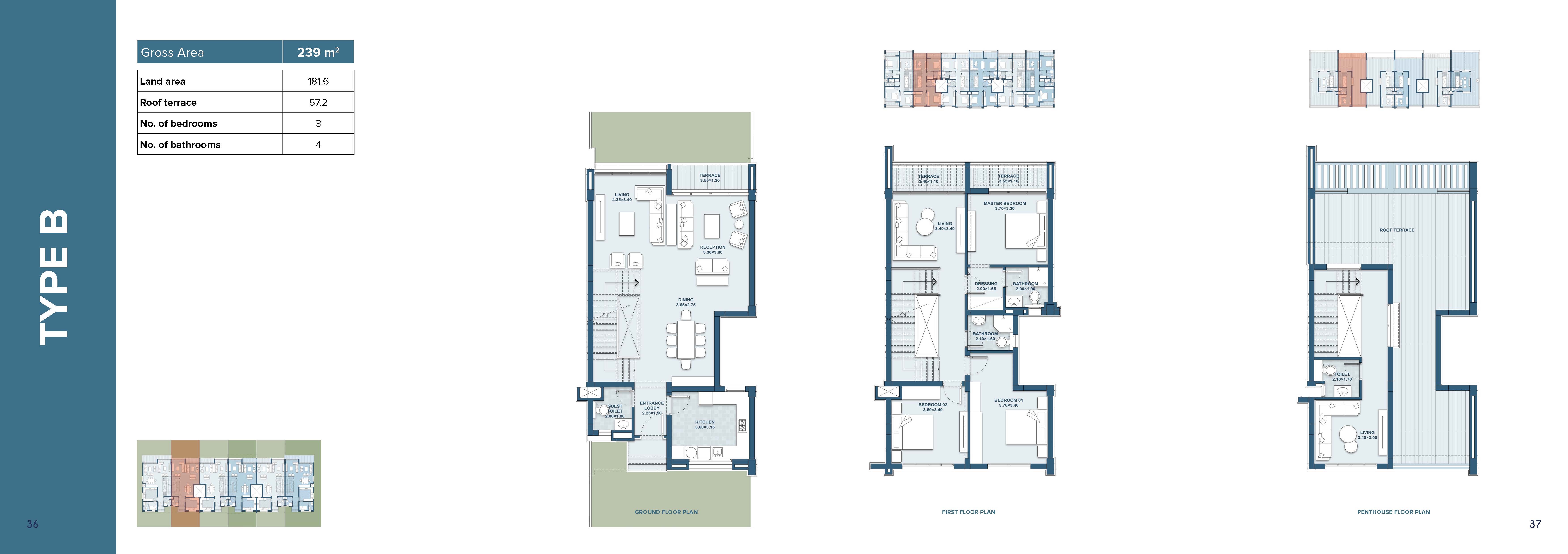 Floor plan for townhouse at Mazarine Townhouse