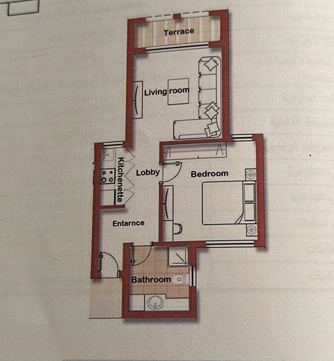 Floor plan for chalet at Naia Bay