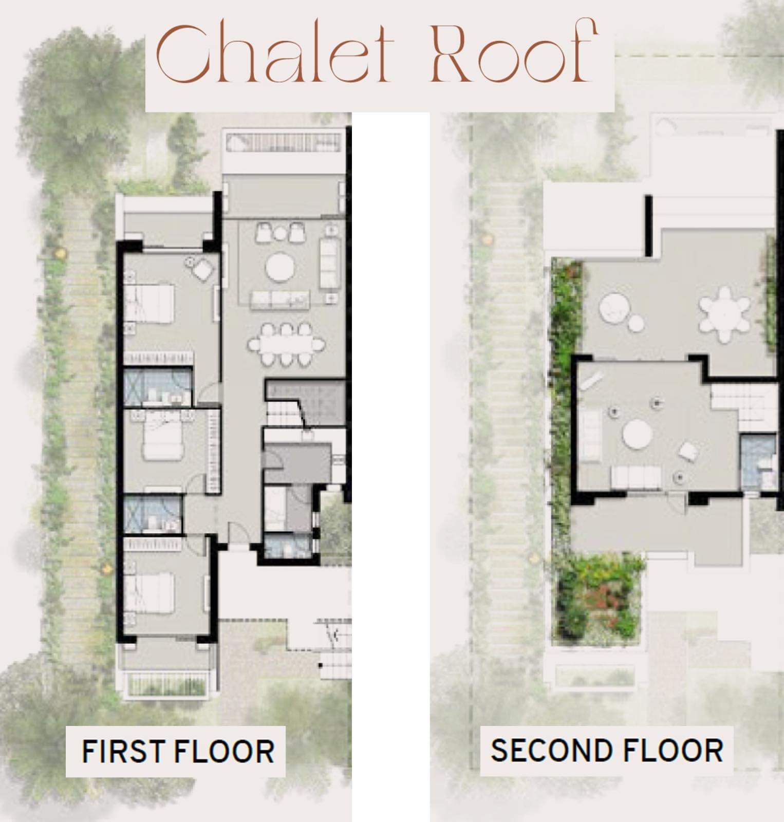 Floor plan for chalet at Silversands