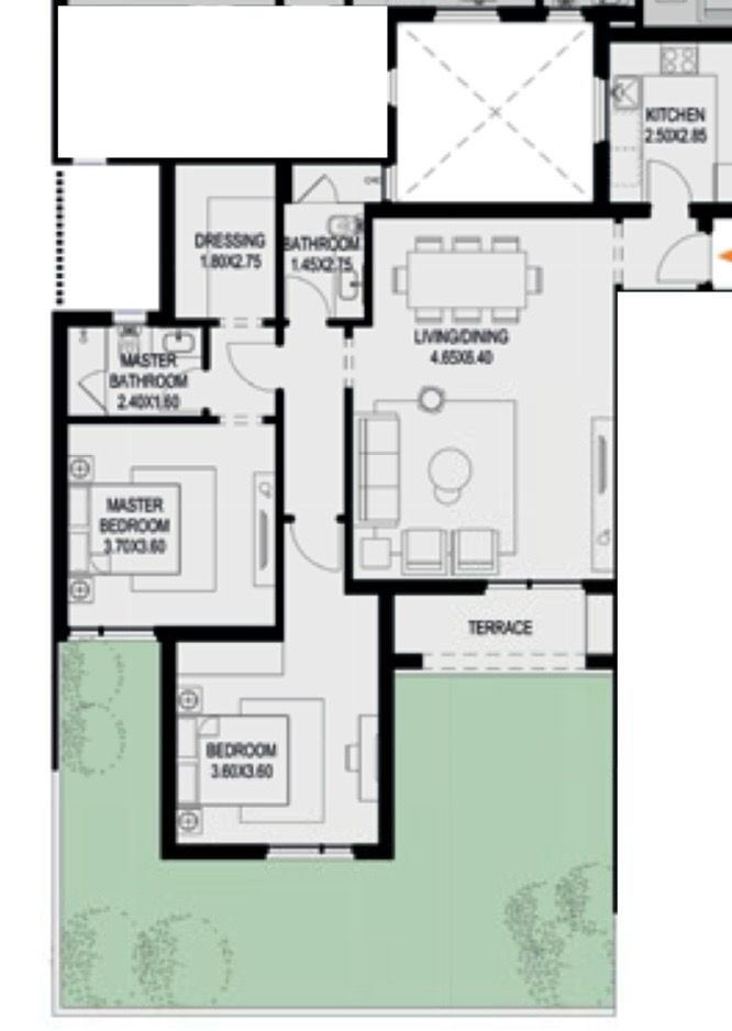 Floor plan for apartment at O West Orascom