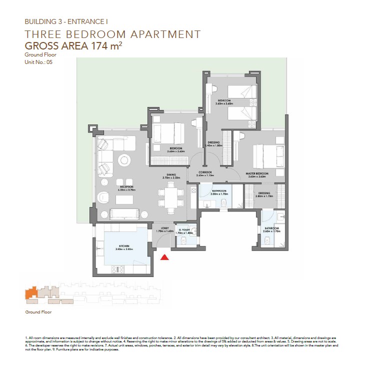 Floor plan for apartment at SQ1