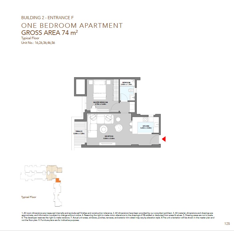 Floor plan for apartment at SQ1