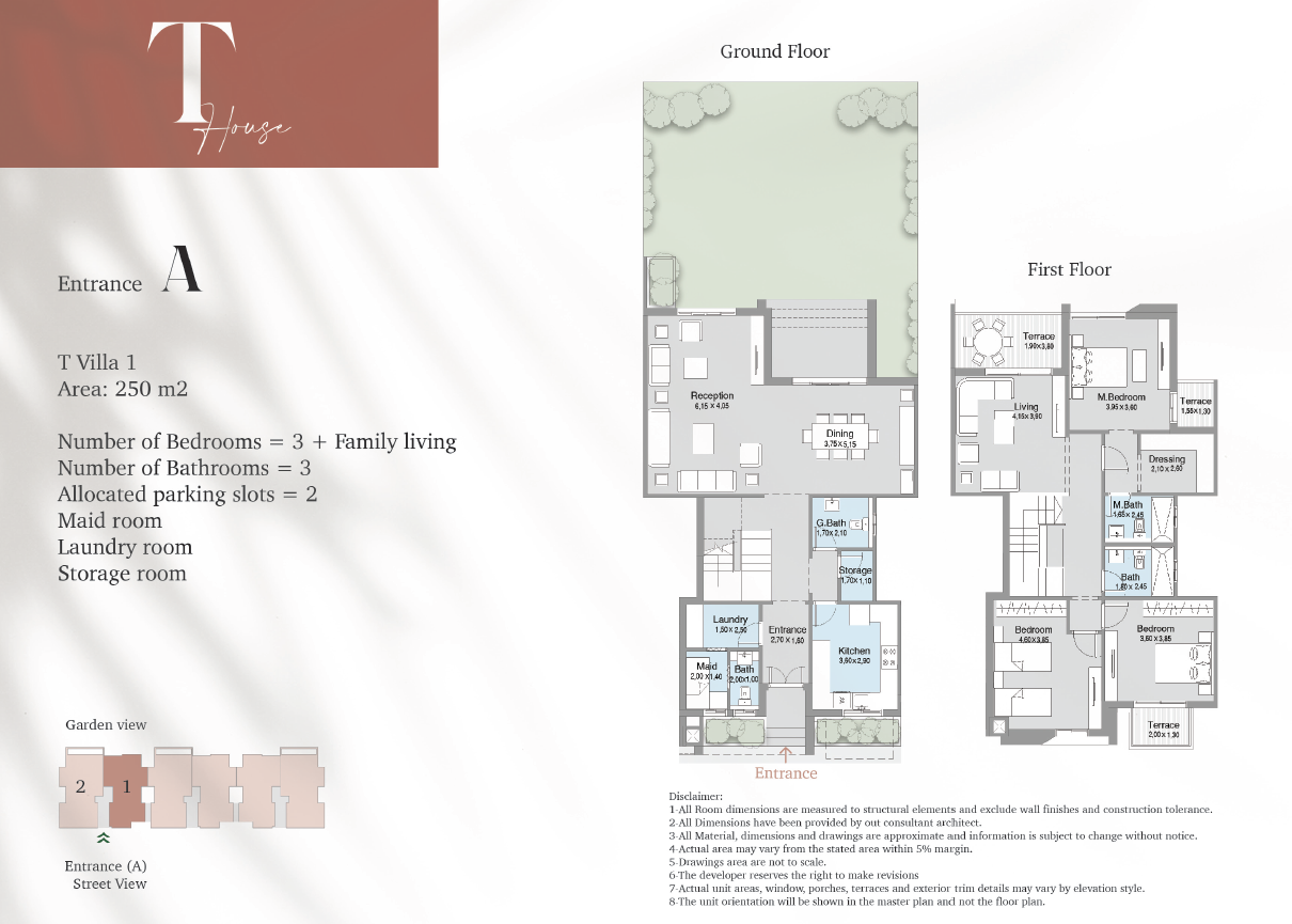 Floor plan for townhouse at Terrace