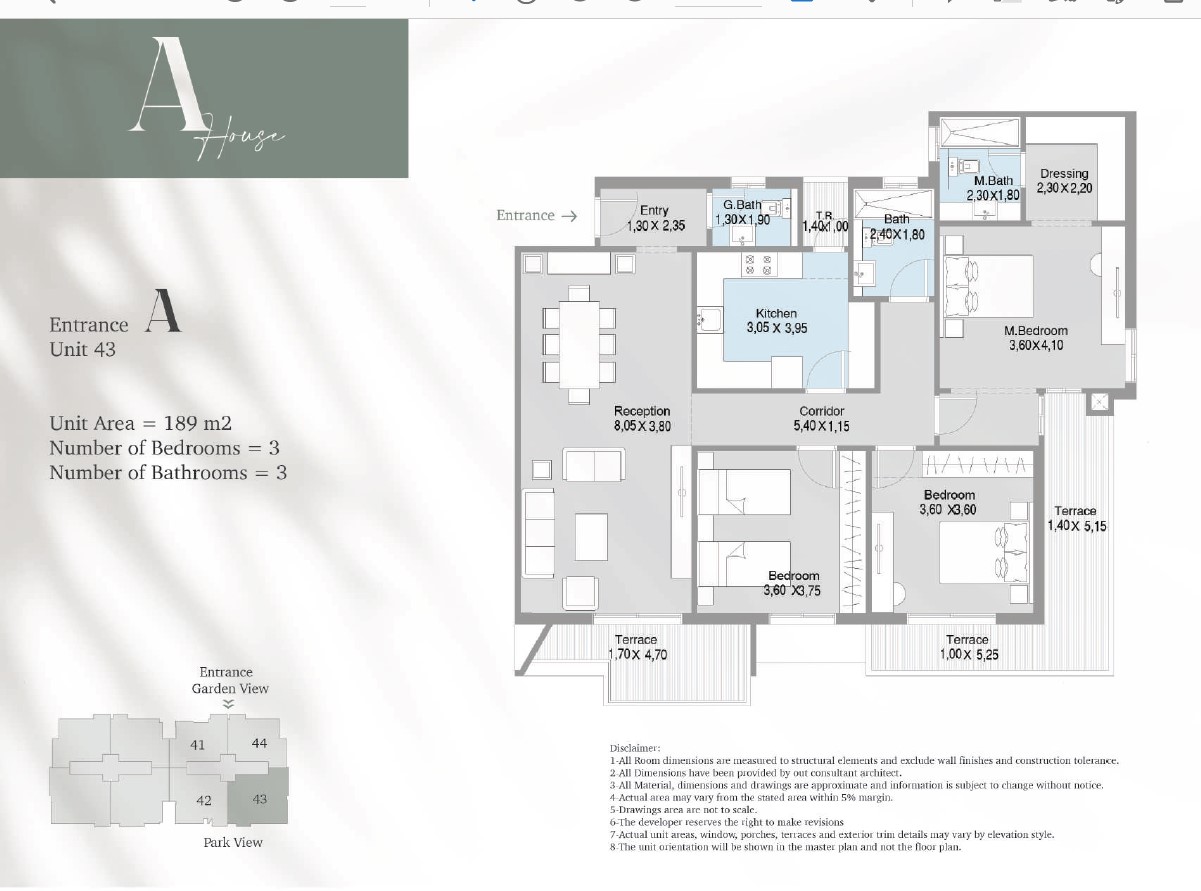 Floor plan for apartment at Terrace