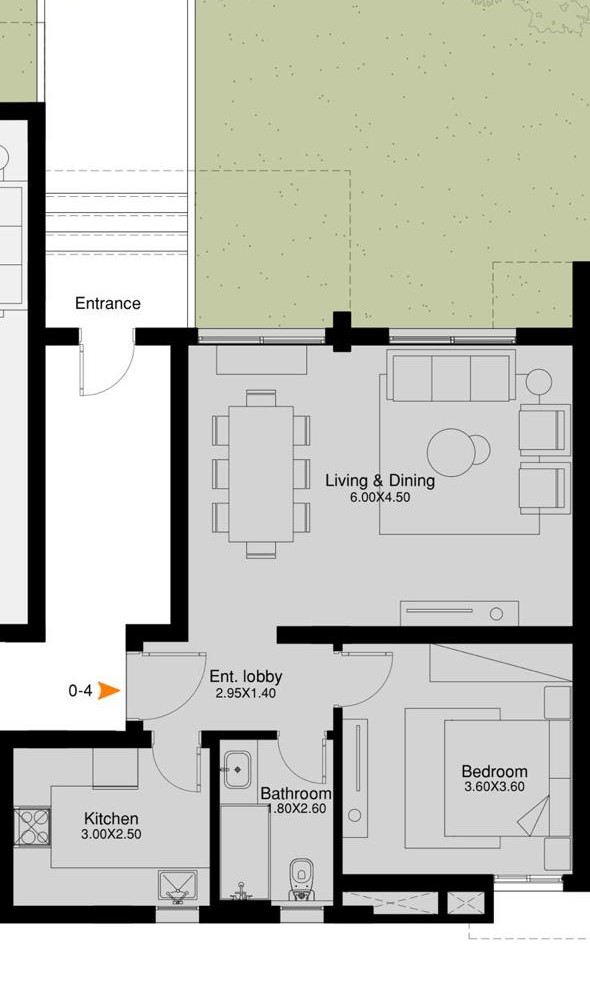 Floor plan for apartment at O West Orascom