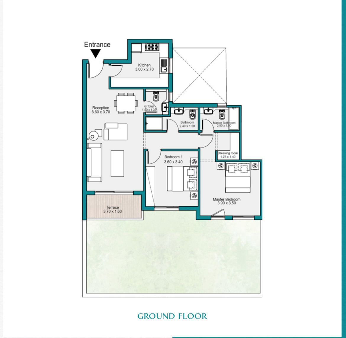 Floor plan for apartment at Bloomfields