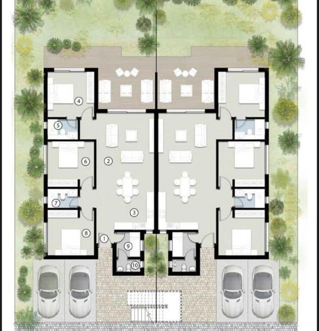 Floor plan for chalet at Silversands
