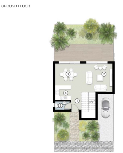 Floor plan for townhouse at Silvertown Silversands