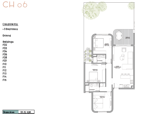 Floor plan for chalet at June
