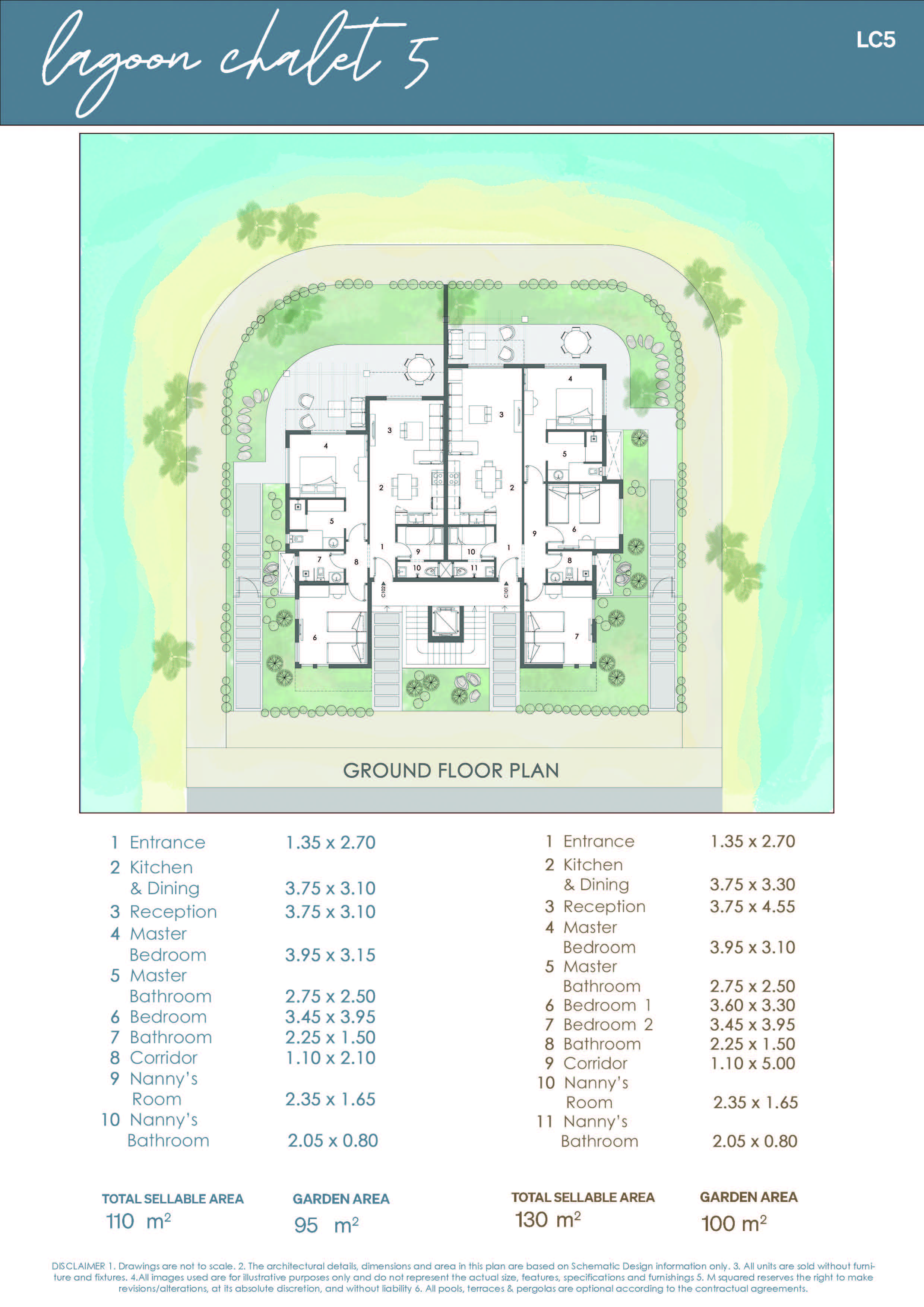 Floor plan for chalet at El Masyaf