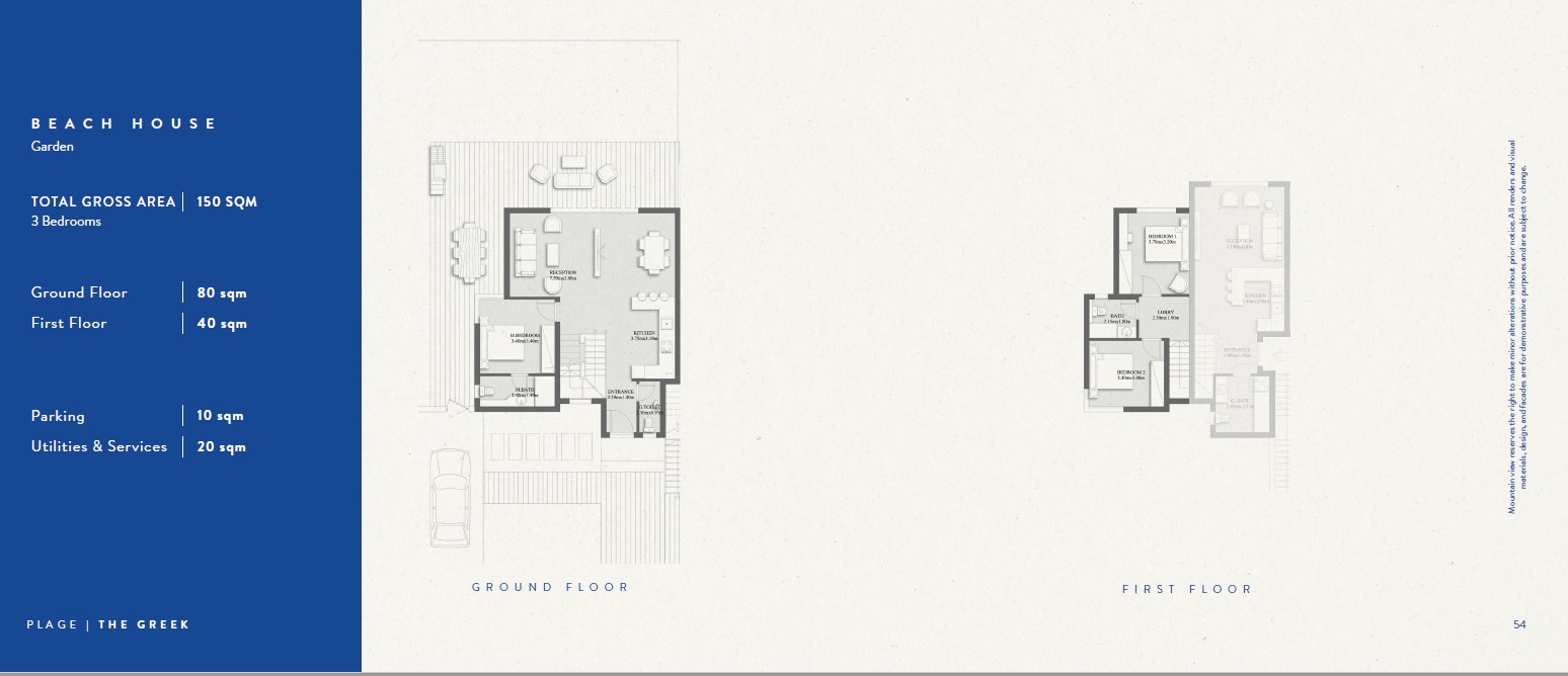 Floor plan for duplex at Plage