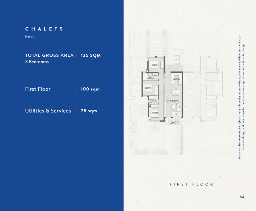 Floor plan for chalet at Plage