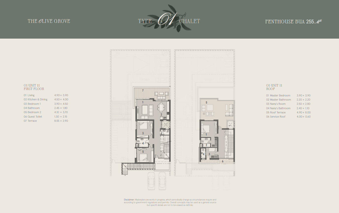 Floor plan for penthouse at Marsa Baghush