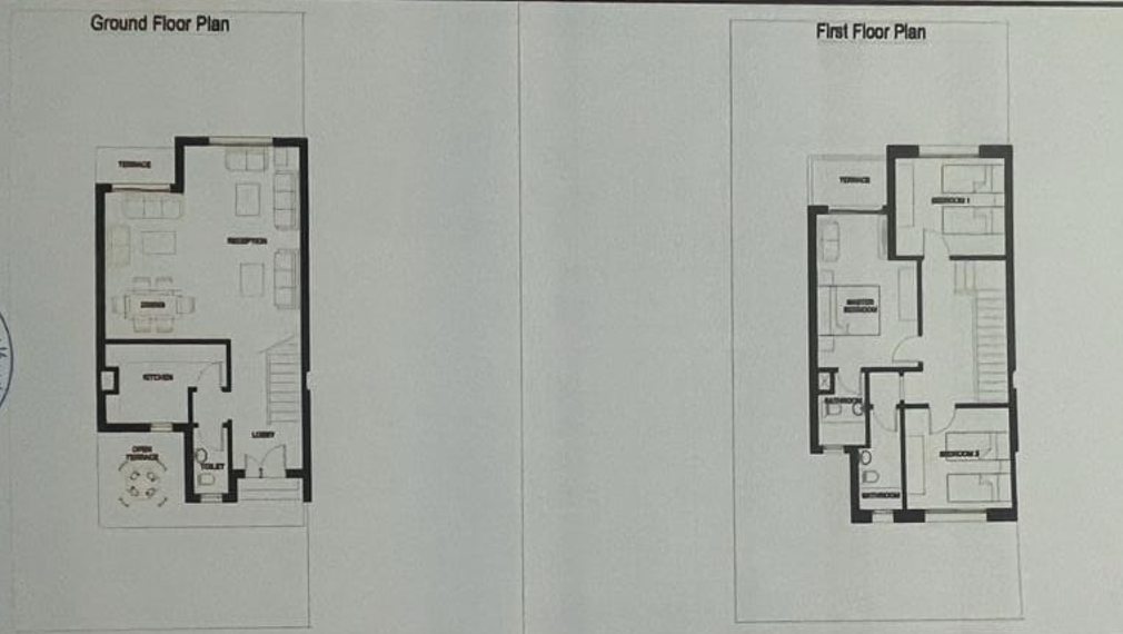 Floor plan for townhouse at Taj City
