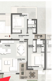 Floor plan for chalet at Solare