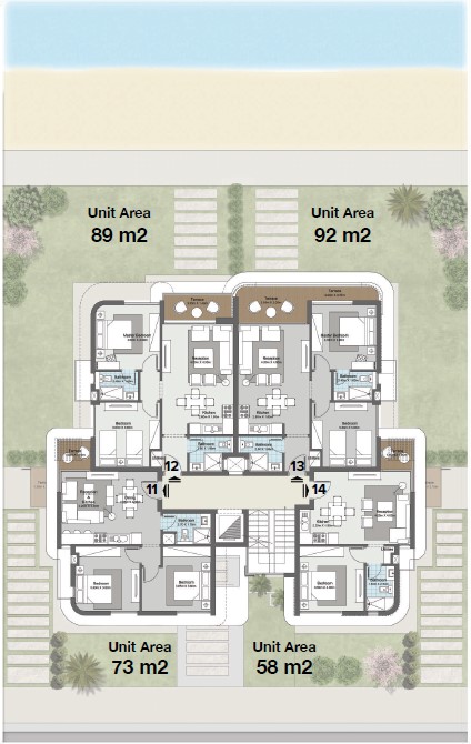 Floor plan for chalet at Koun