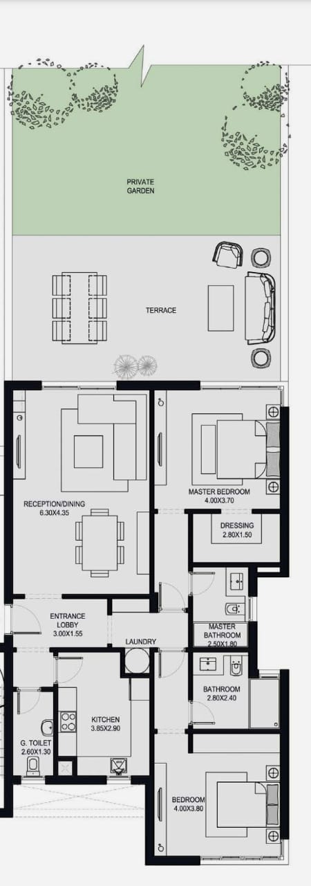 Floor plan for apartment at O West Orascom