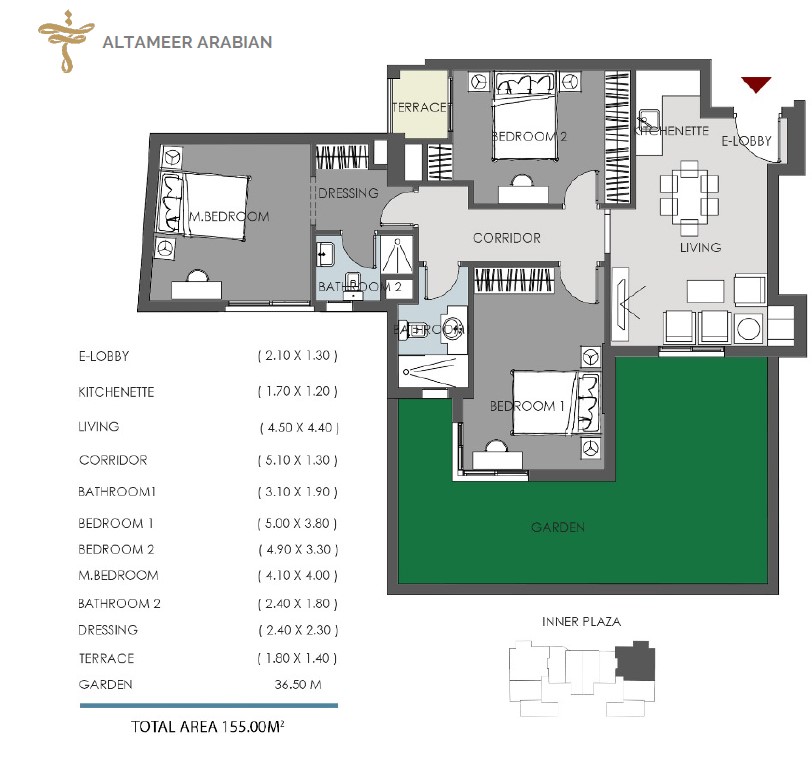 Floor plan for apartment at RIVAN