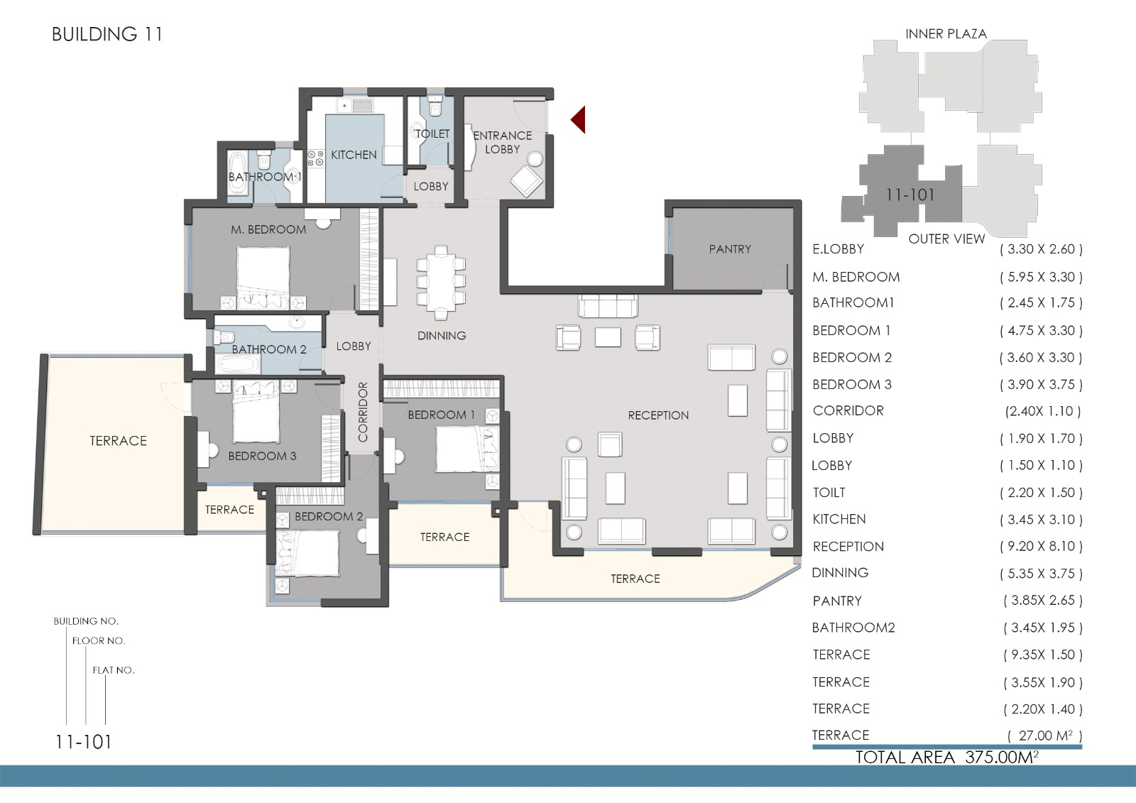 Floor plan for apartment at RIVAN