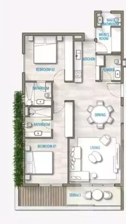 Floor plan for chalet at Southmed