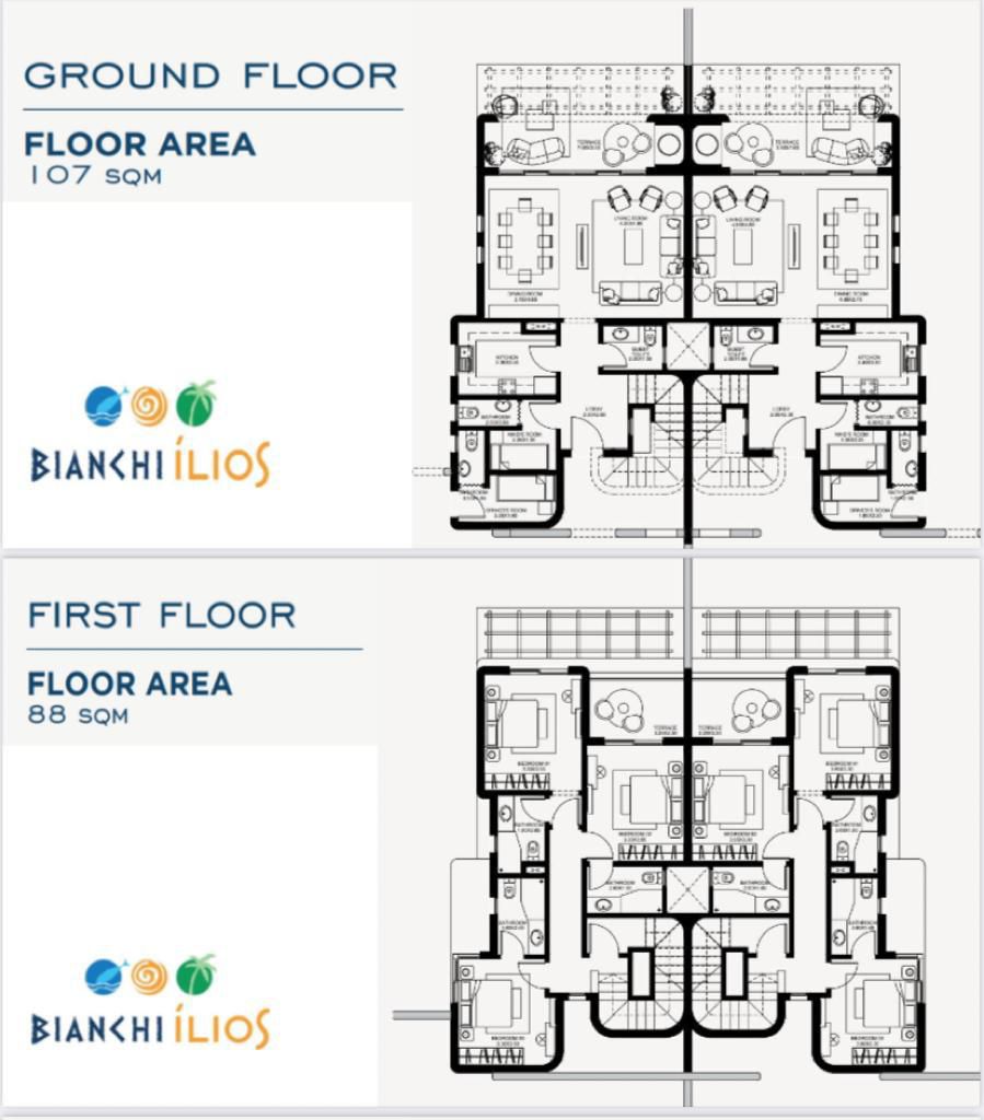 Floor plan for chalet at Bianchi Ilios