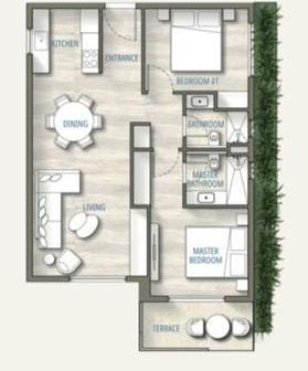 Floor plan for chalet at Southmed