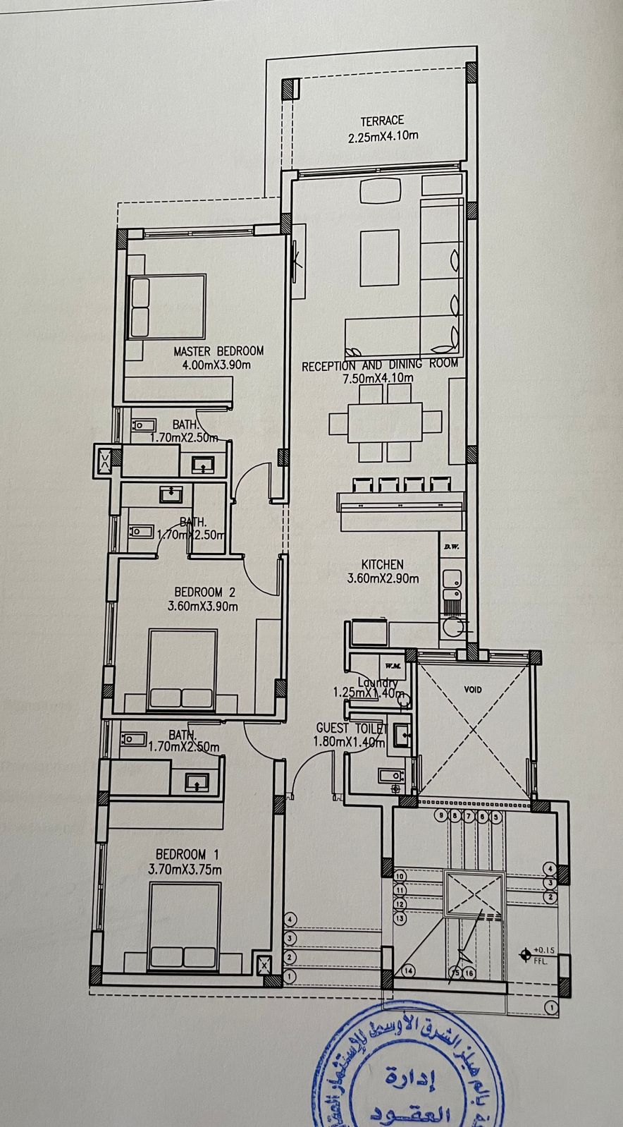 Floor plan for chalet at Hacienda Bay