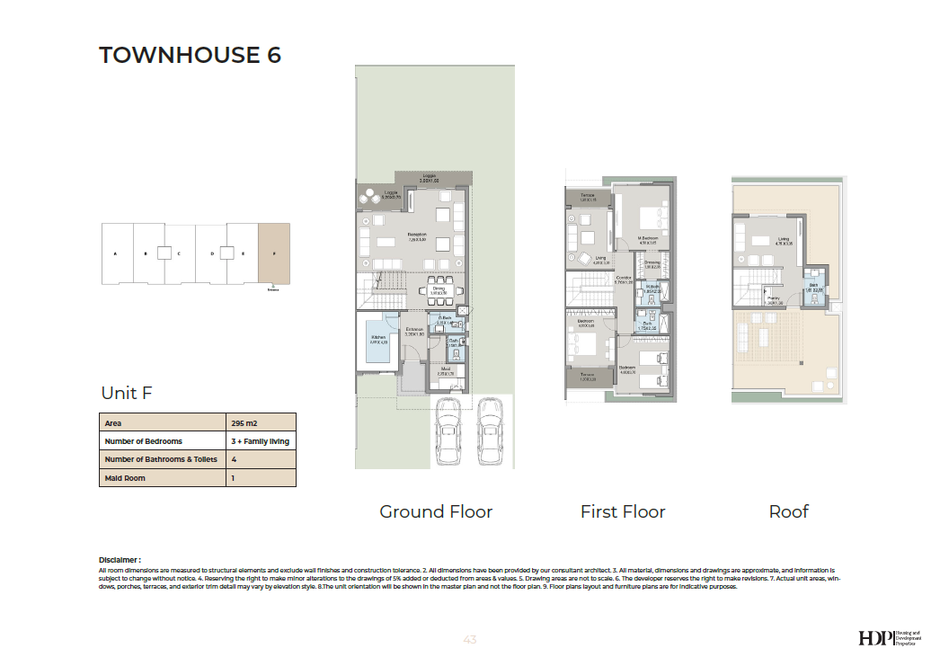 Floor plan for townhouse at Talda