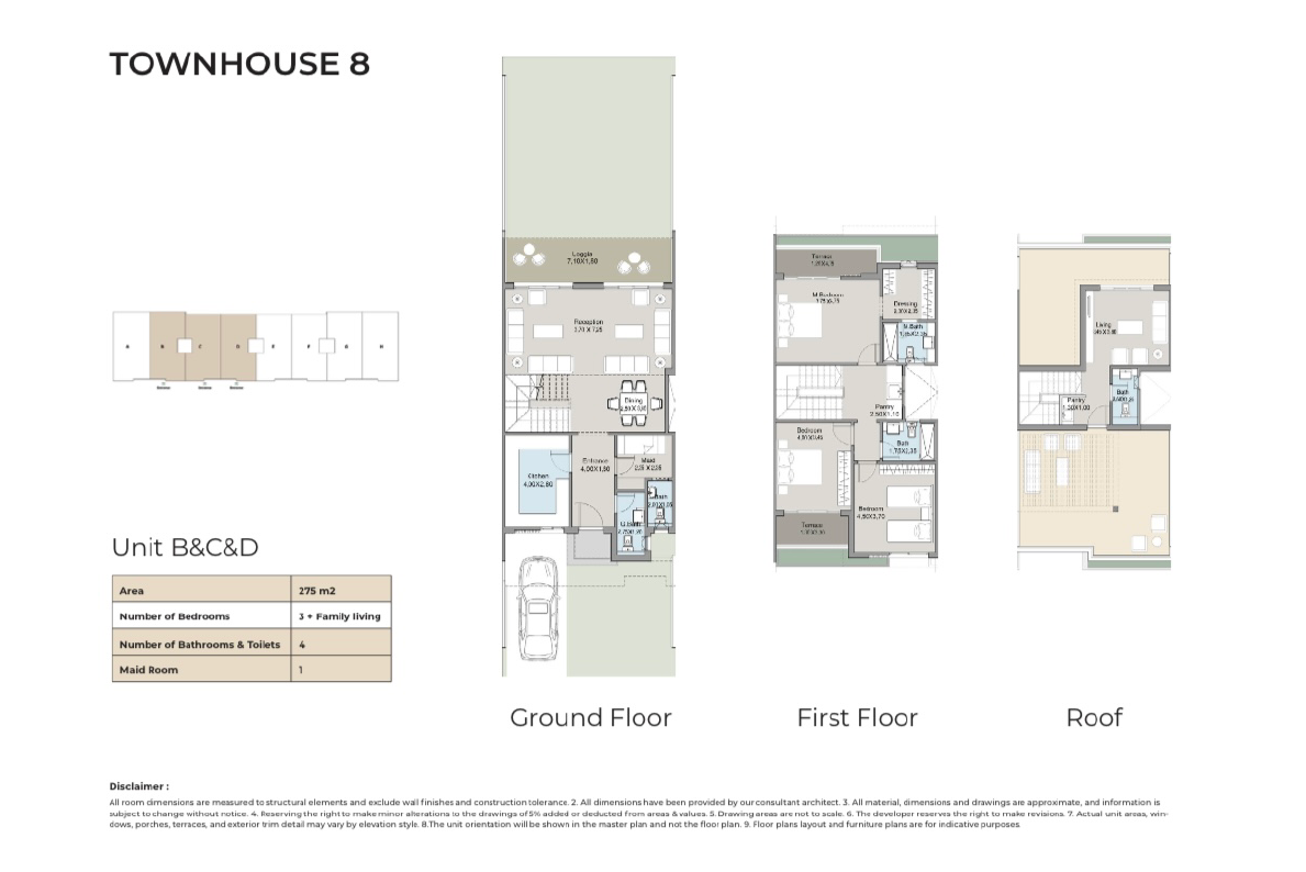 Floor plan for townhouse at Talda