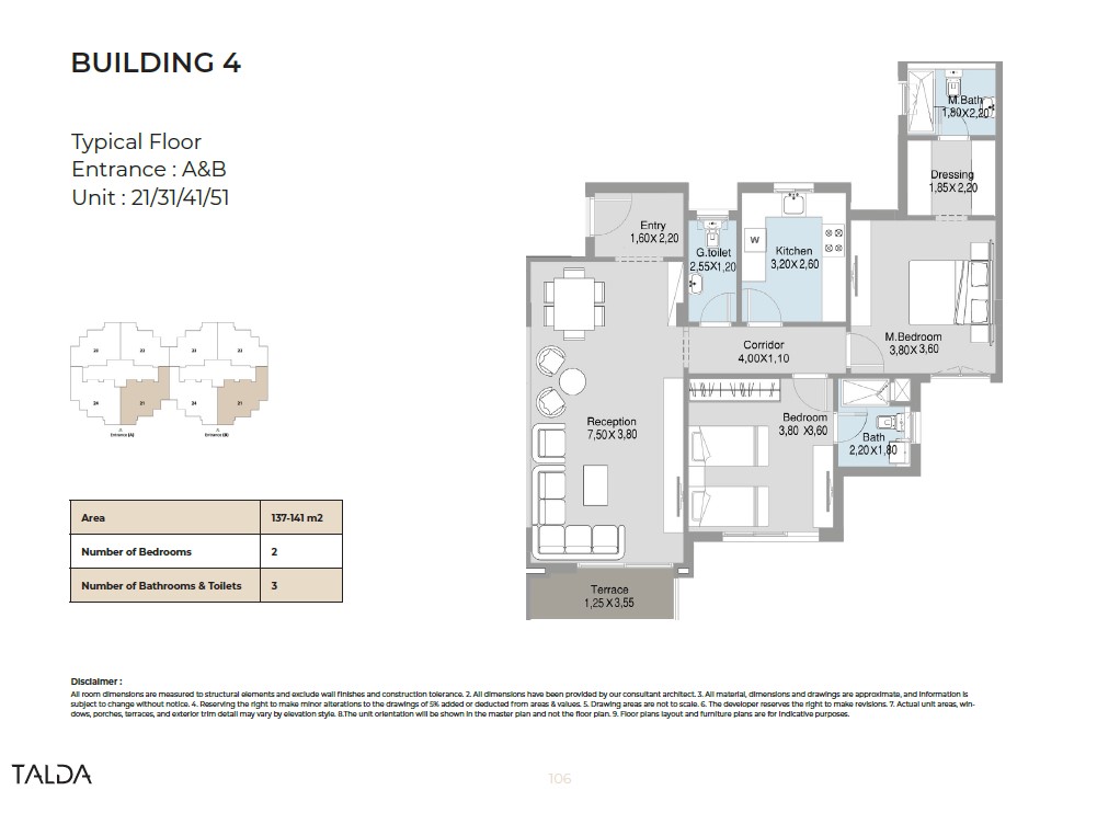 Floor plan for apartment at Talda