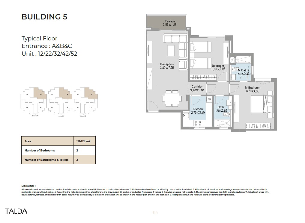 Floor plan for apartment at Talda