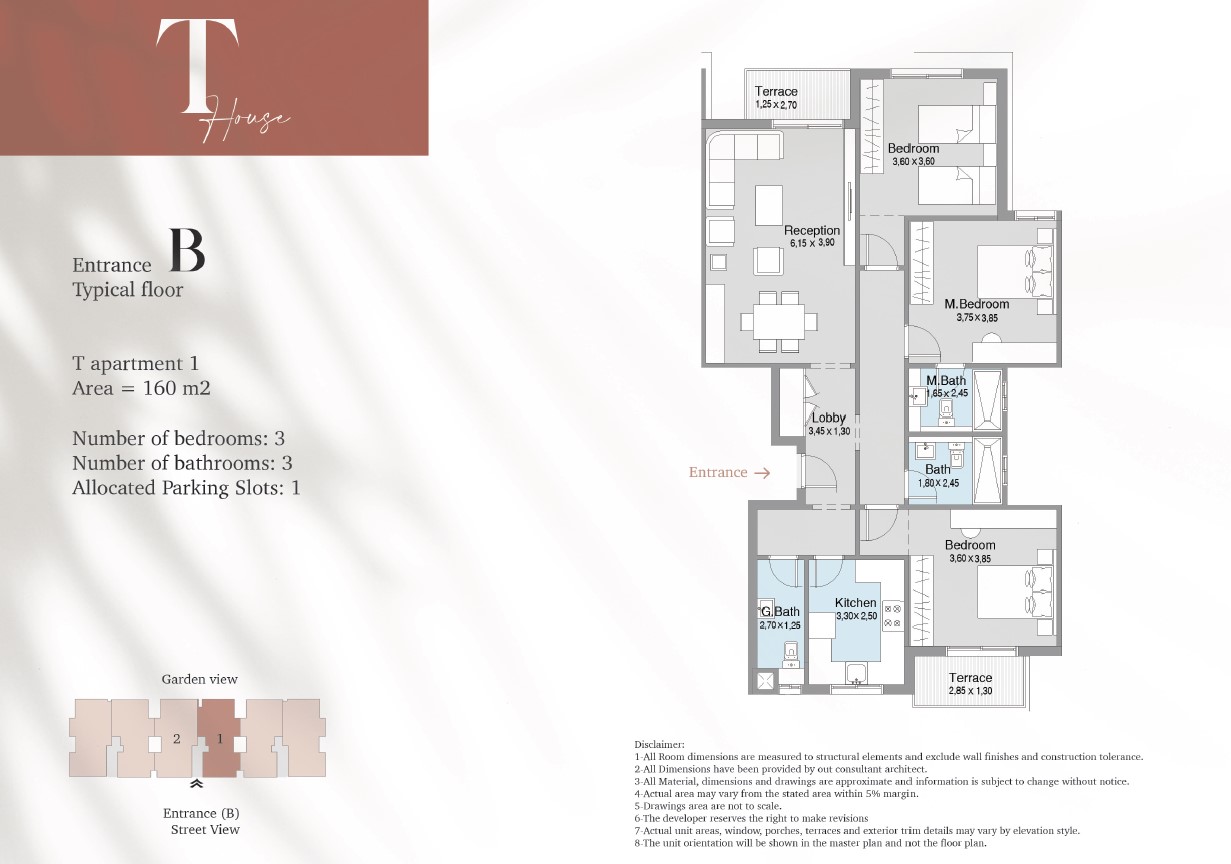 Floor plan for townhouse at Terrace