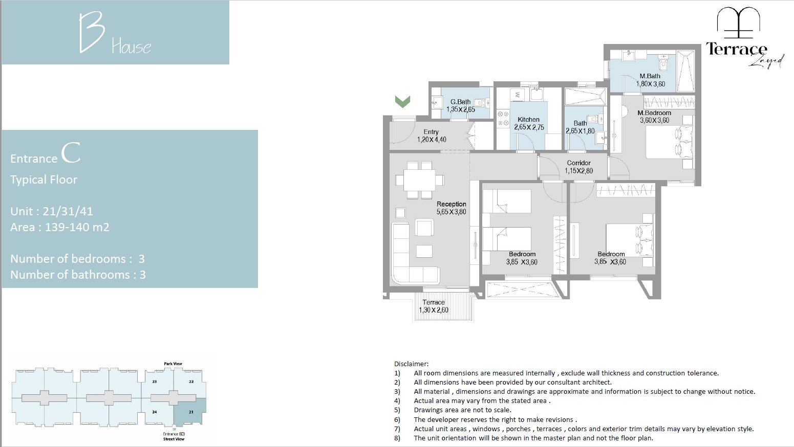 Floor plan for apartment at Terrace
