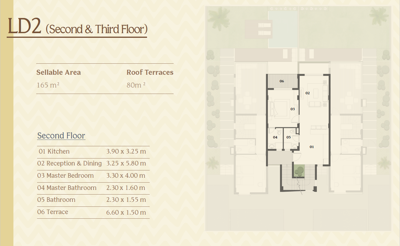 Floor plan for chalet at El Masyaf