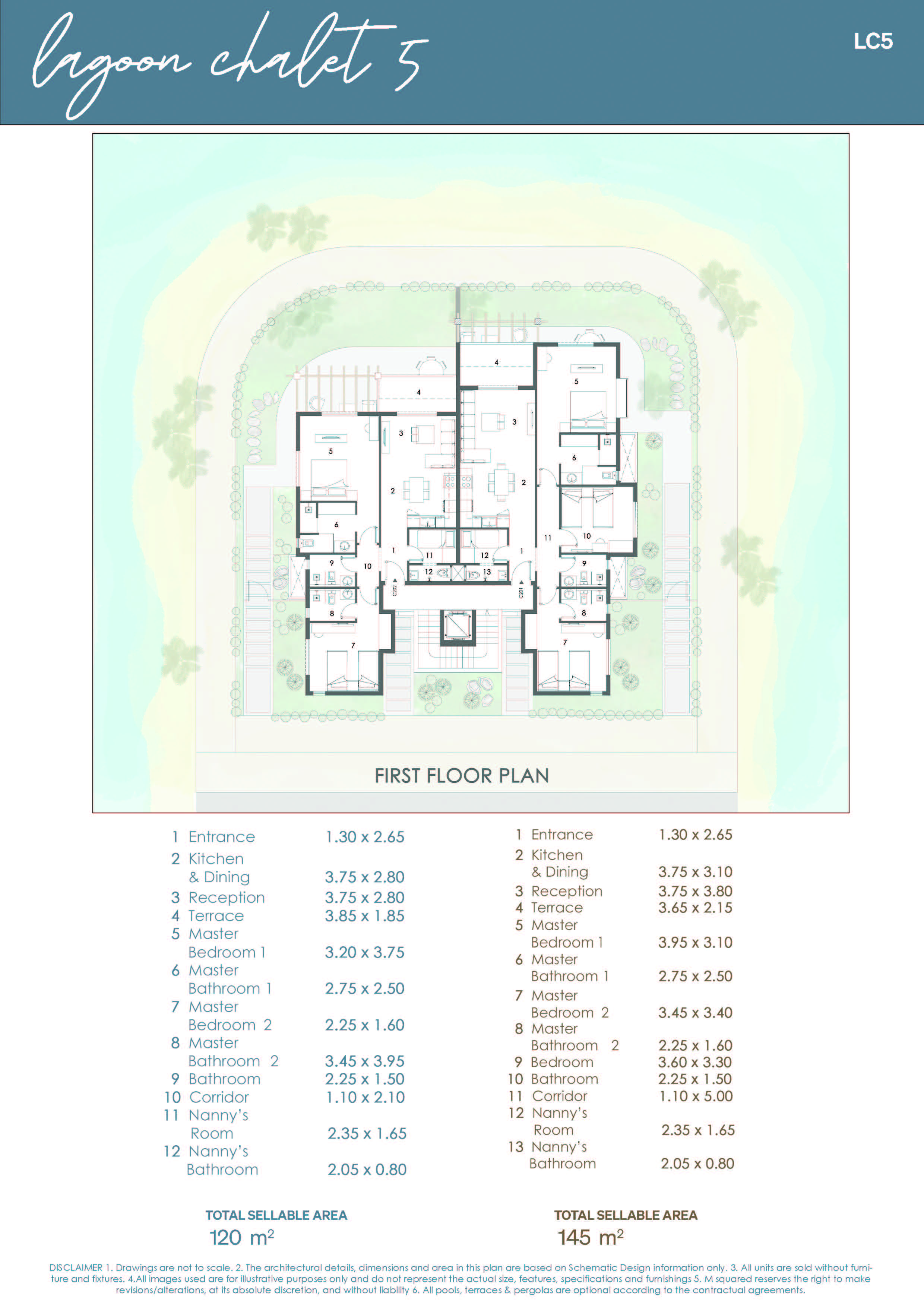 Floor plan for chalet at El Masyaf