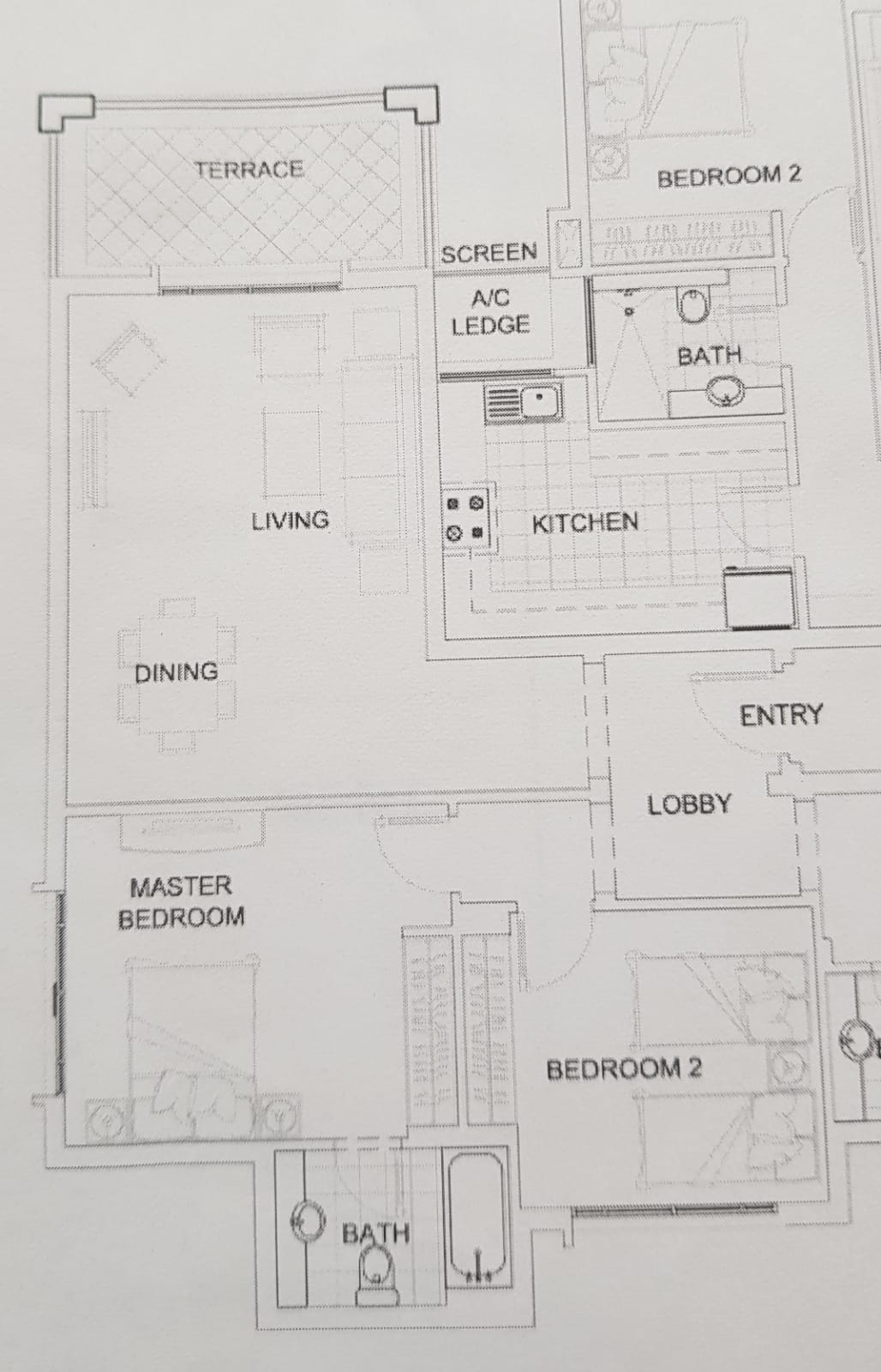 Floor plan for apartment at Uptown Cairo
