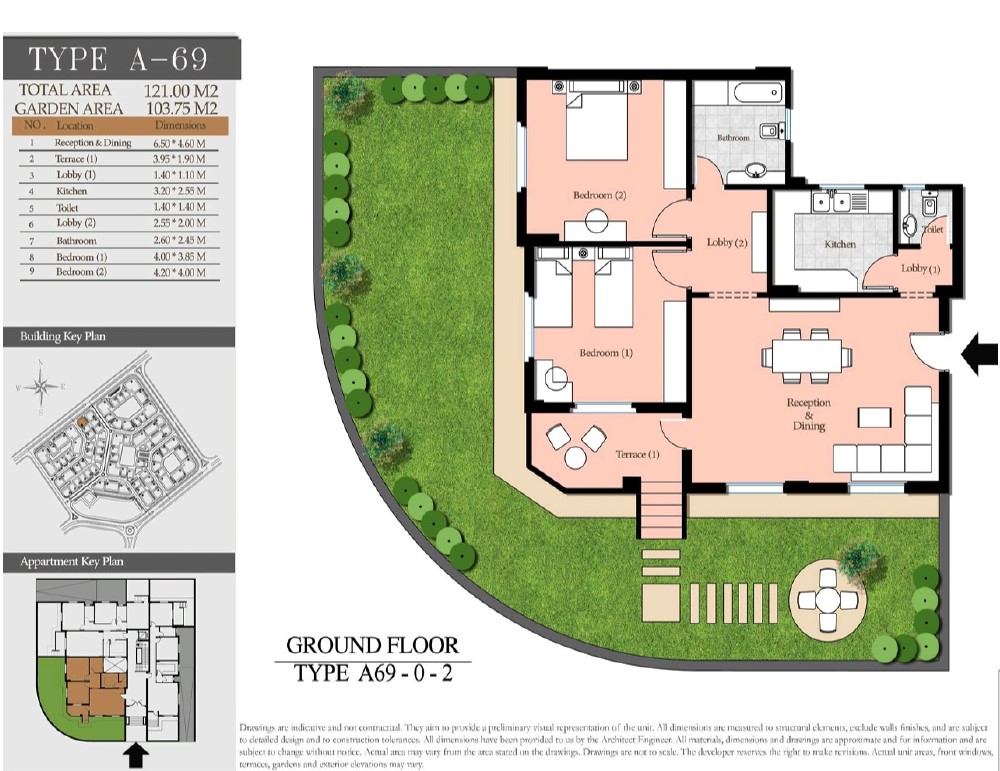 Floor plan for apartment at Diar II