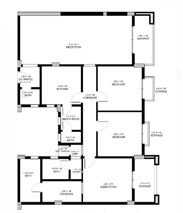 Floor plan for apartment at The Loft